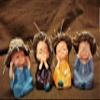AFTERSTITCH Set Of 4 Monks With Spring Stand That Make Them Like Bobble Head. Idol For Valentines Day Gift, Home Office Decoration And Car Dashboard Accessories (Set Of Monk With Hat) view 1