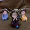 AFTERSTITCH Set Of 4 Monks With Spring Stand That Make Them Like Bobble Head. Idol For Valentines Day Gift, Home Office Decoration And Car Dashboard Accessories (Set Of Monk With Hat) view 2