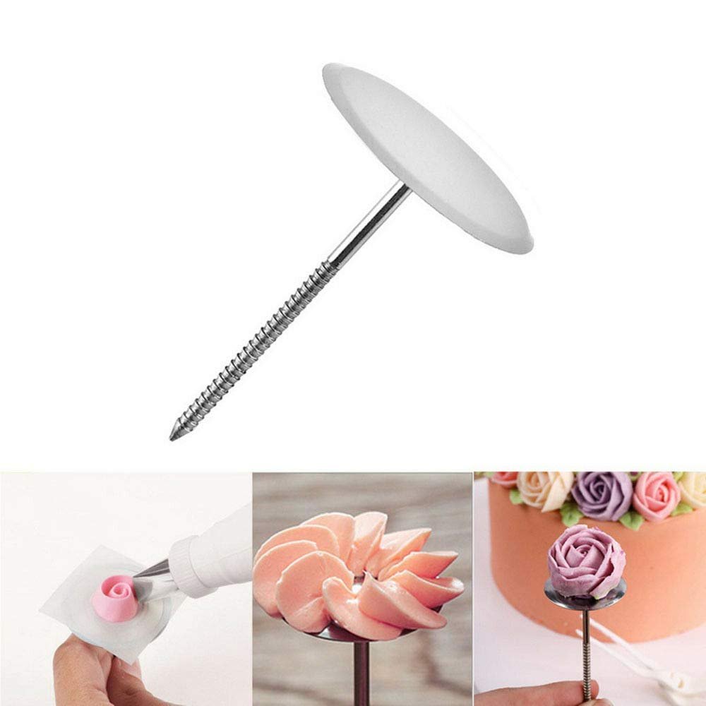 ESHOP 1pcs Stainless Steel Cake Cupcake Icing Cream Decorating Nail Tool DIY Flower Needle