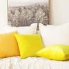 Khooti Decorative Velvet Square Cushion Cover Throw Pillow Cover for Living Room Couch Single Seater Sofa, Colourful Modern Small 12 x 12 Inches / 30 x 30 cm (Colour - Lemon Yellow)(Set of 2 Pieces) view 4
