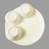 Coolkart Microwave Safe Round Full Dish with Bowl (Pack of 3 Plates & 3 Bowl Set.- 6 Pieces) - White Color view 4