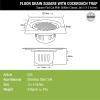 LIPKA Golden Classic Jali Square Flat Cut Floor Drain with Cockroach Trap | 5 x 5 Inches | 304-Grade Stainless Steel Floor Trap | Glossy Finish Drain Jali view 2
