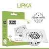 LIPKA Golden Classic Jali Square Flat Cut Floor Drain with Cockroach Trap | 5 x 5 Inches | 304-Grade Stainless Steel Floor Trap | Glossy Finish Drain Jali view 3