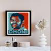 Good Hope MS Dhoni Poster Frame Cricket Player Motivational Framed Poster 10x13 Inch For wall decoration home bedroom living room Photo Frame Hostel Boys Ideal For Cricket Fans view 2