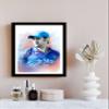 Good Hope MS Dhoni Poster Frame Cricket Player Motivational Framed Poster For wall decoration home bedroom living room Photo Frame Hostel Boys Ideal For Cricket Fans 10 x 13 Inch Framed view 2