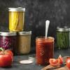 STAR WORK Transparent Square Cube Glass Jars and Container with silicone Buckle Lid for Kitchen (400ml Pack of 4) view 4