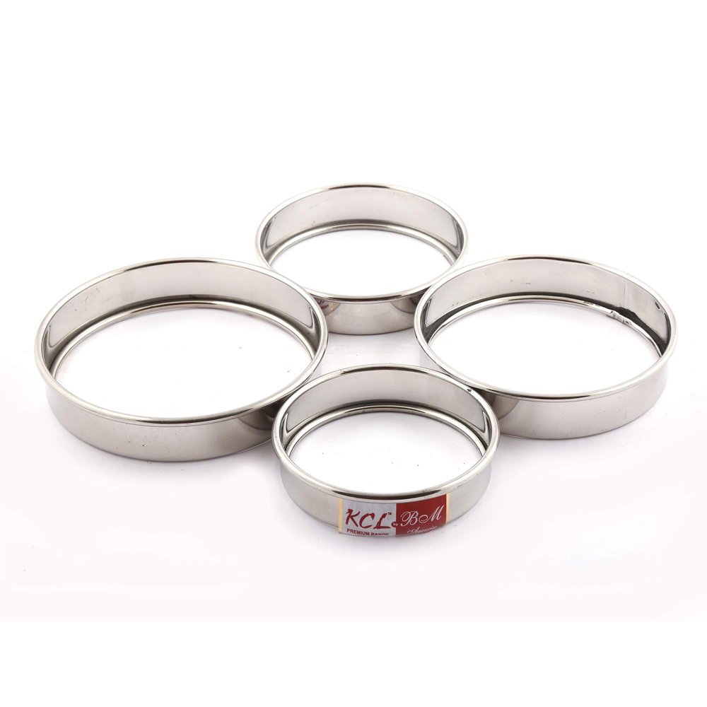 KCL Stainless Steel Round Hot Pot Stand, Matka Stand for Kitchen  Set of 4 (Diamater  15, 13.5,12 & 11cms)
