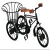 Roy Arts Wrought Iron & Wooden Home Decorative Cycle Rickshaw Stand - Black (Best Home Decor Product & Showpiece) view 3