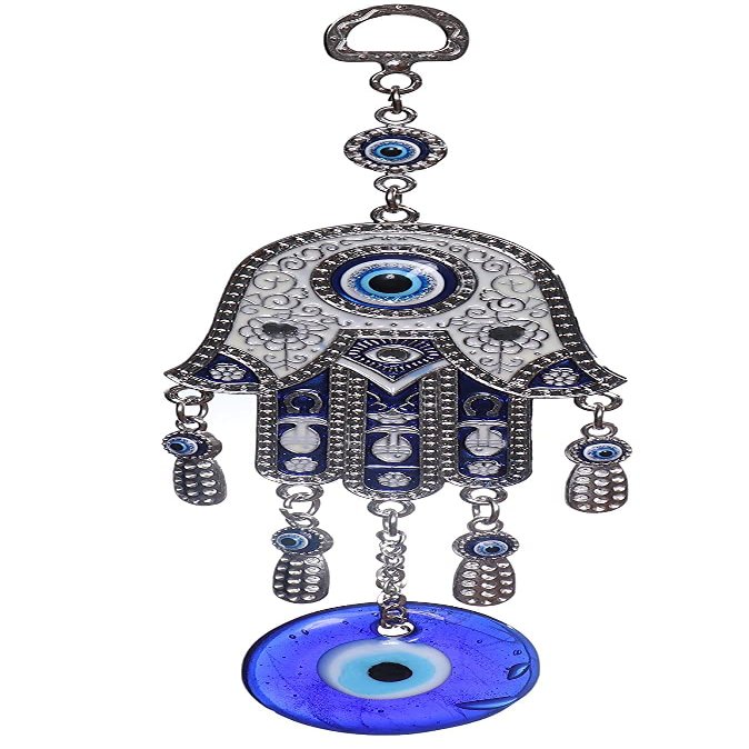 Evil Eye Wall Hanging for Vastu Feng Shui Good Luck Prosperity Success Health Wealth Office Home Decor & Car, Six Evil Eyes by REBUY