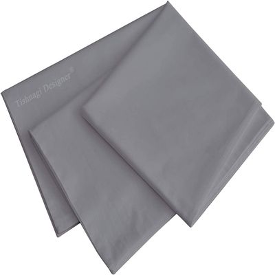 Tishnagi Designer Long Body Pillow Cover | 18" x 54" Inch Rayon Cotton Grey Pillowcase with Hidden Zipper | 210 TC (1 Piece)