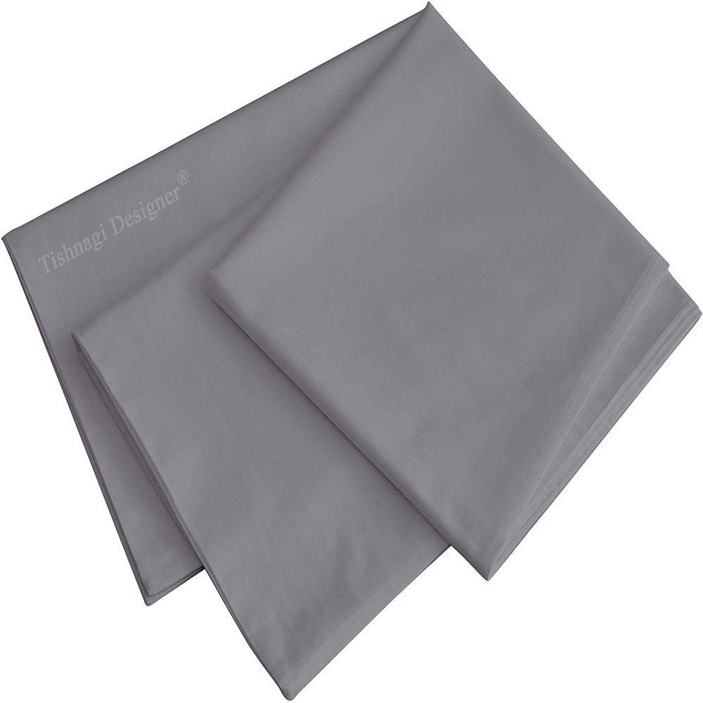 Tishnagi Designer Long Body Pillow Cover | 18" x 54" Inch Rayon Cotton Grey Pillowcase with Hidden Zipper | 210 TC (1 Piece)