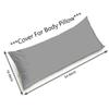 Tishnagi Designer Long Body Pillow Cover | 18" x 54" Inch Rayon Cotton Grey Pillowcase with Hidden Zipper | 210 TC (1 Piece) view 2