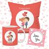 The Purple Tree Polyester Valentines Day Combo (12x12 Cushion, 1 Mug, 1 Love Card) - Multi view 1