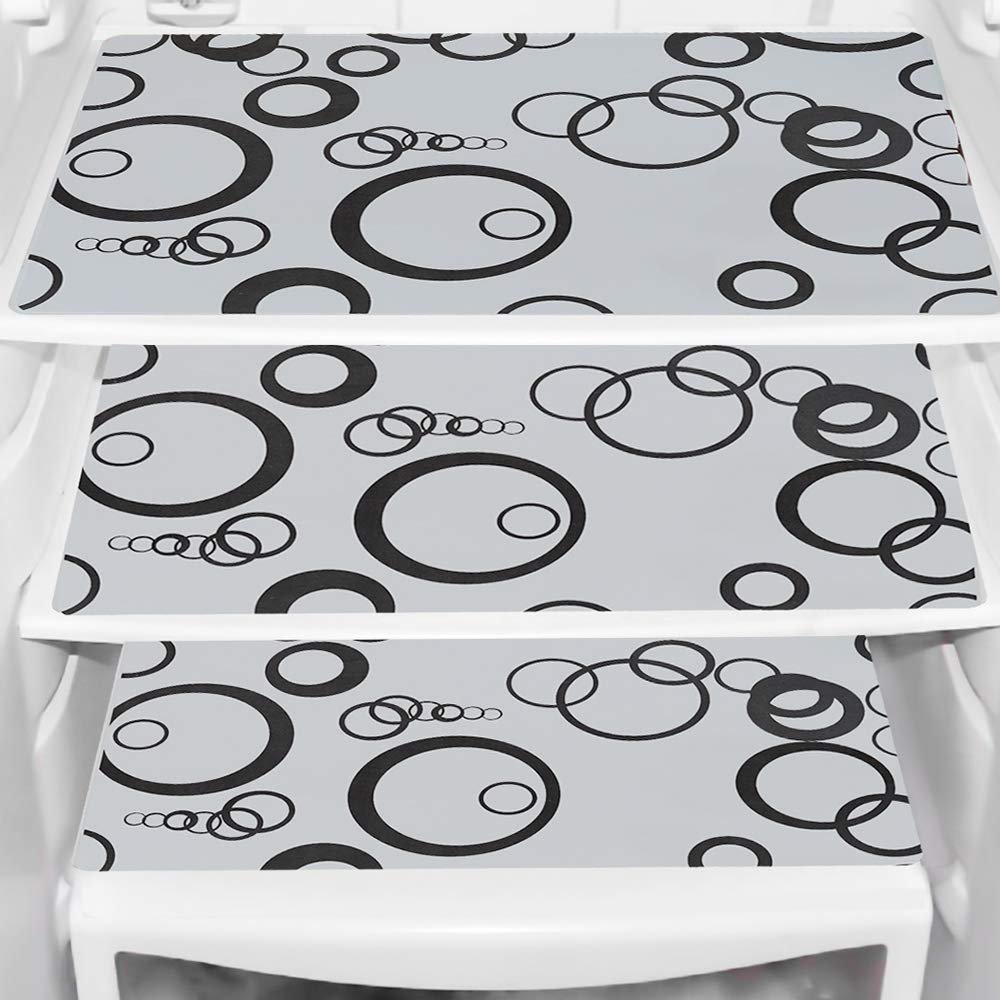 KANUSHI PVC Fridge Multi Purpose Mats/Fridge Mats Set of 3 / Refrigerator Mats Set