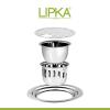 LIPKA 5 Inch Golden Classic Jali Round Floor Water Drain/Plain Jali |304-Grade Stainless Steel | Grating Trap Drain Cover with Cockroach Trap for Bathroom and Kitchen Rust Free Corrosion Resistant view 3
