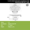 LIPKA Round Flat Cut with Lid Floor Drain |304-Grade Stainless Steel |5.5 Inches| with Cockroach Trap/Jali | view 2