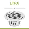 LIPKA Golden Classic Jali Round Floor Drain |304-Grade Stainless Steel |5 Inches| with Cockroach Trap & Hinge| view 2