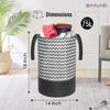 PrettyKrafts F1246 Canvas Laundry Bag, Toy Storage, Laundry Storage (45 L) (Set of 2 Pieces)- Black Wave view 3