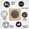 Yellow Weaves 4 Pieces Bamboo Wood Coasters or Heat Insulation Pad/Table Mats Placemats for Big Pans Pots- (15 X 15 Cms) view 3