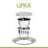 LIPKA Round Flat Cut Floor Drain | 304-Grade Stainless Steel | 5.5 Inches |Floor Drain with Cockroach Trap & Jali view 3