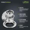 LIPKA Round Floor Drain |304-Grade Stainless Steel | 4 Inches| with Cockroach Trap/Jali & Hinge| Floor Drain for Bathroom Drainer Jali | view 4