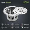 LIPKA Round Floor Drain | 304-Grade Stainless Steel Drain Jali | 4 Inches |Bathroom Floor Drainer with Cockroach Trap/Jali & Lid | Silver view 3