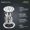LIPKA Round Floor Drain | 304-Grade Stainless Steel Drain Jali | 4 Inches |Bathroom Floor Drainer with Cockroach Trap/Jali & Lid | Silver view 4