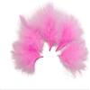 TIPTOP DECORATION Natural Dyed Flat Fluffy Turkey Feathers (10 Pieces) (Baby Pink, 4-5 Inches) view 2