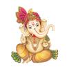 Rangoli Wall Sticker Print Ganesh ji Pack of 2 Large Sticker Multicolor Vinyl view 1