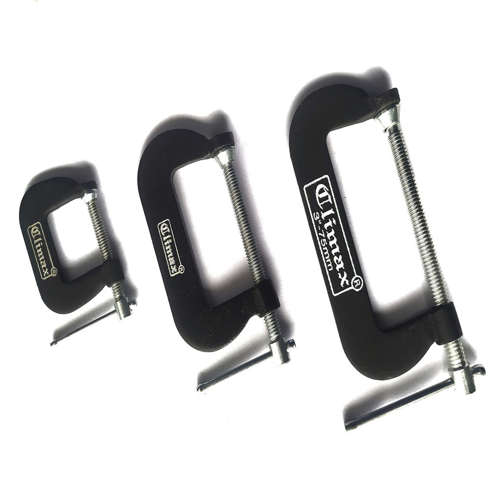 Climax C-Clamps Pack of 3 clamps- 1", 2", 3" inch