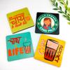 Presta Gifts Tea Coaster Set Chai Typography Printed, MDF Wood Material Coasters for Home and Kitchen, Office Table, Dining Table, Home Decor (3.5x3.5 inches, Set of 4) view 3