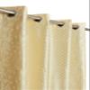 HOME UTSAV Embossed Pyramid Solid Punching Heavy Curtains for Window 5 Feet, Pack of 2, Cream view 1