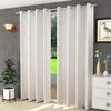 HOME UTSAV Embossed Pyramid Solid Punching Heavy Curtains for Window 5 Feet, Pack of 2, Cream view 2