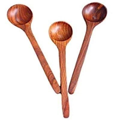 Incredible Hub Wooden Spoon Set for Cooking & Serving (3 Pcs)