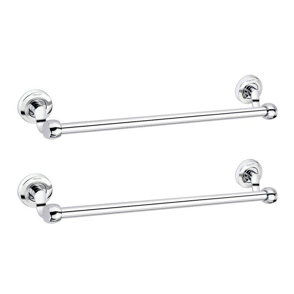aligarian Steel 24inch Wall Mounted Towel Rod| Towel Hanger| Hanger Stand| Rack for Bathroom Accessories(Set of 2)