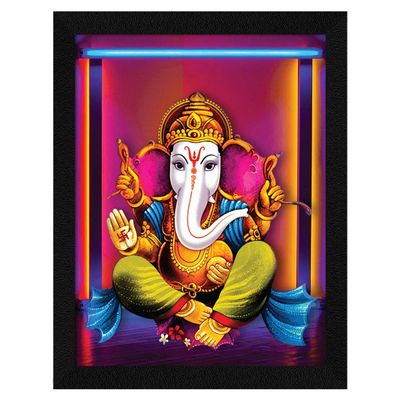ArtX Engineered Wood, Paper Religious Painting, Multicolour, Traditional, 10.5 x 13.5 Inches