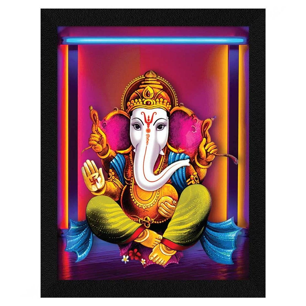 ArtX Engineered Wood, Paper Religious Painting, Multicolour, Traditional, 10.5 x 13.5 Inches