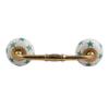Indian-Shelf 1 Pack Green Unique Drawer Handles Decorative Cabinet Pulls Gold Hardware 6'' Hole to Hole -BH-199-CK-1192 view 1