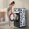 Stylista Waterproof Front Load Washing Machine Cover Compatible for Haier 6 kg, 6.5 kg, 7 kg & 7.5 kg Petals Pattern Grey view 3