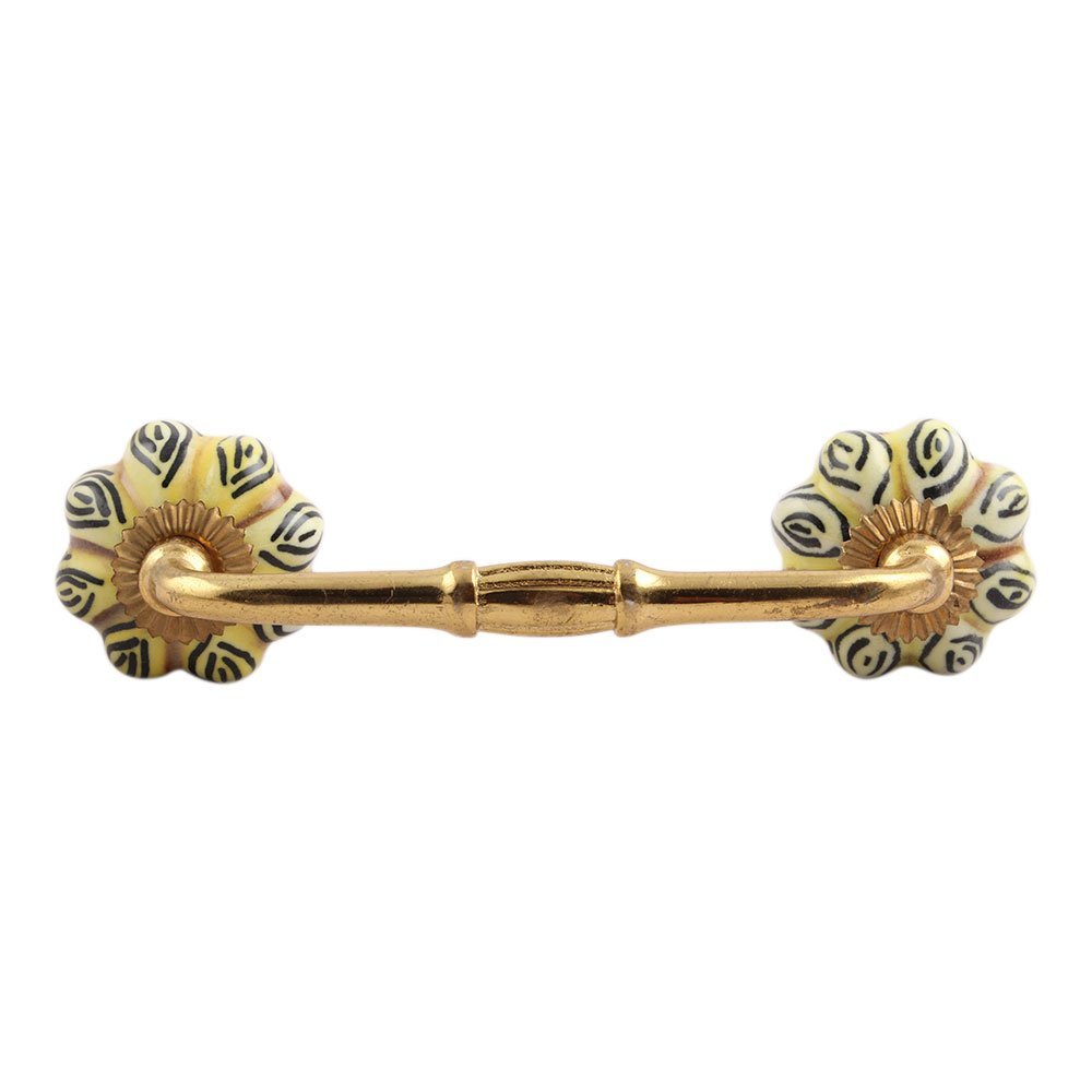 Indian-Shelf 1 Pack Multicolor Unique Drawer Handles Decorative Cabinet Pulls Gold Hardware 6'' Hole to Hole -BH-318-CK-178