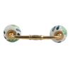 Indian-Shelf 1 Pack Green Unique Drawer Handles Decorative Cabinet Pulls Gold Hardware 6'' Hole to Hole -BH-118-CK-34 view 1