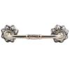Indian-Shelf 1 Pack White Kitchen Cabinet Handles for Drawer Pulls Door Dresser Silver Hardware 6'' Hole to Hole -BH-406-CK-215 view 1