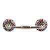 Indian-Shelf 1 Pack Red Kitchen Cabinet Handles for Drawer Pulls Door Dresser Silver Hardware 6'' Hole to Hole -BH-152-CK-03 view 1
