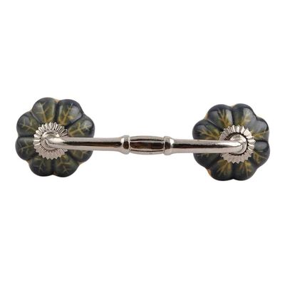 Indian-Shelf 1 Pack Yellow Kitchen Cabinet Handles for Drawer Pulls Door Dresser Silver Hardware 6'' Hole to Hole -BH-173-CK-145