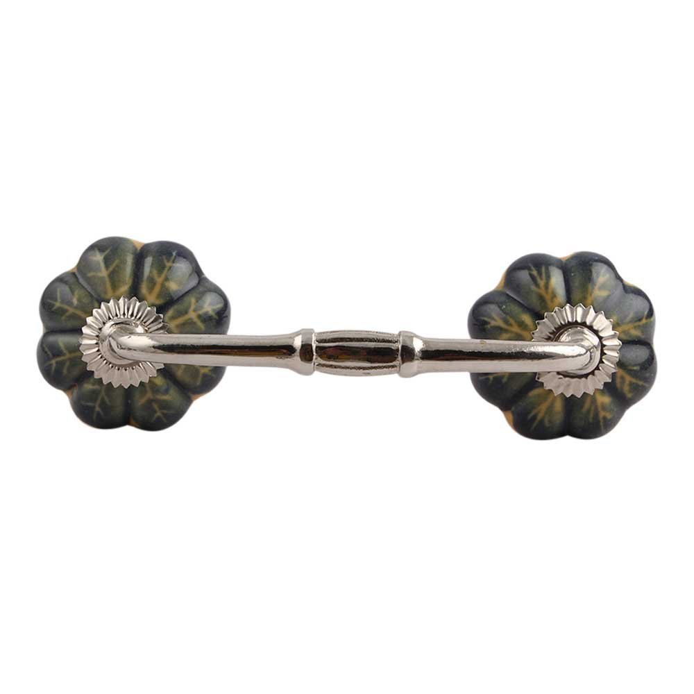 Indian-Shelf 1 Pack Yellow Kitchen Cabinet Handles for Drawer Pulls Door Dresser Silver Hardware 6'' Hole to Hole -BH-173-CK-145