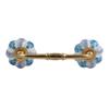 Indian-Shelf 1 Pack Blue Unique Drawer Handles Decorative Cabinet Pulls Gold Hardware 6'' Hole to Hole -BH-127-MCK-20 view 1