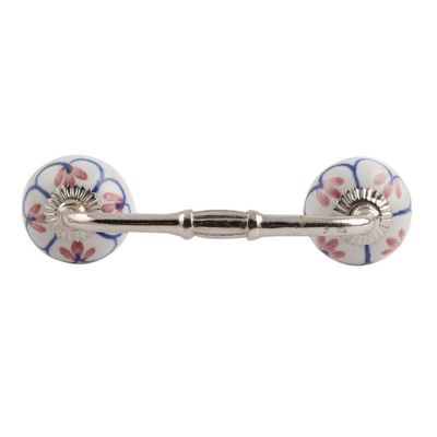 Indian-Shelf 1 Pack Brown Kitchen Cabinet Handles for Drawer Pulls Door Dresser Silver Hardware 6'' Hole to Hole -BH-116-CK-28