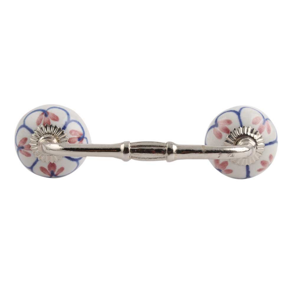 Indian-Shelf 1 Pack Brown Kitchen Cabinet Handles for Drawer Pulls Door Dresser Silver Hardware 6'' Hole to Hole -BH-116-CK-28