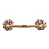 Indian-Shelf 1 Pack Red Unique Drawer Handles Decorative Cabinet Pulls Gold Hardware 6'' Hole to Hole -BH-320-CK-182 view 1