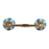 Indian-Shelf 1 Pack Blue Unique Drawer Handles Decorative Cabinet Pulls Gold Hardware 6'' Hole to Hole -BH-166-CK-132 view 1
